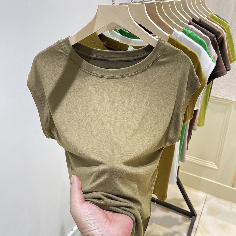 Dámské letní volné tričko s netopýřími rukávy – Trendy top vesta s krátkým rukávem