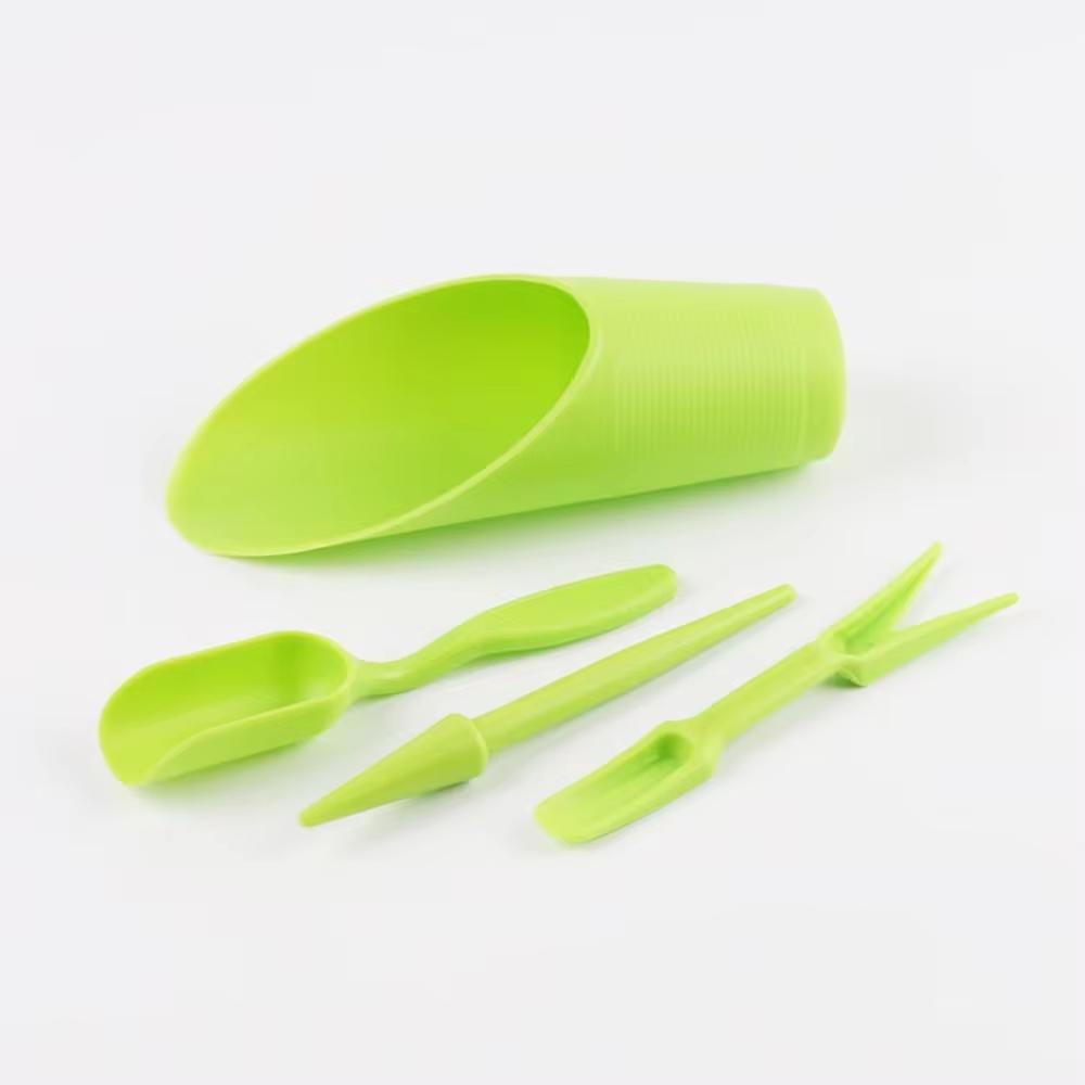 

4 шт. набор для посадки растений в саду, посев суккулентов, пересадка рассады, посадка инструмента, садовая лопата для посадки зелёный