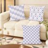 Simple Purple Plaid Cushion Cover Soft Plush Throw Pillow Cover  DoubleSided Printed Cushion Case  Sofa  Home Decor