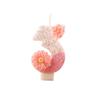 Pink Flower Number Candles for Birthday Cake Decoration Party Supplies