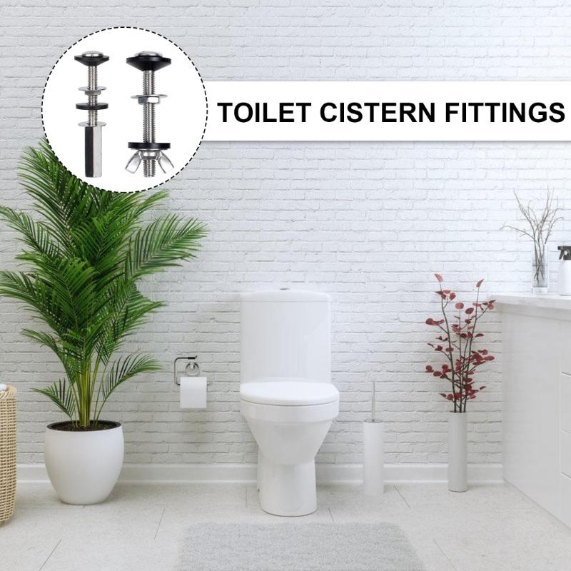 General Use Toilet tanks Repair set with Extended Steel Nuts & Rubber Washers Toilet tanks Mounting for Secure Sealing