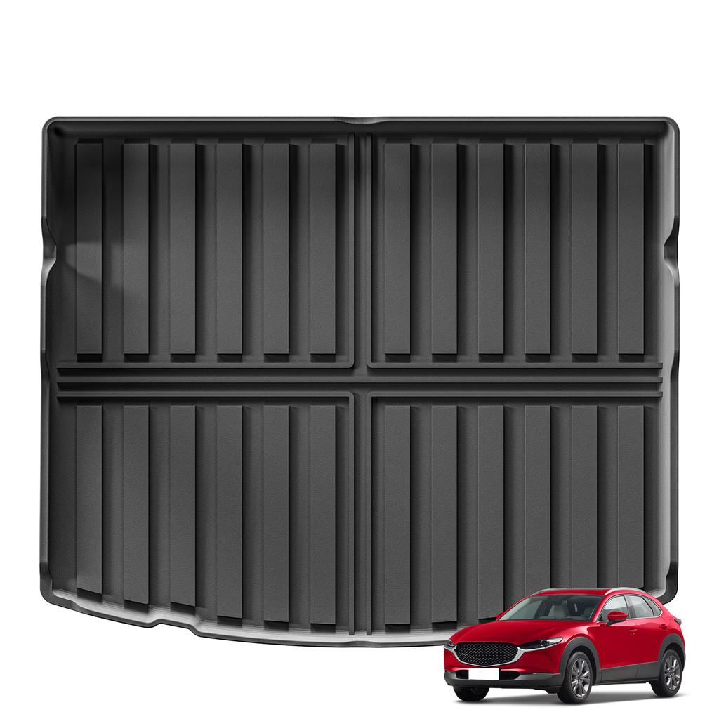 Smabee Right Drive for Mazda3 CX-30 (2WD AT) 2019-2024 TPE 3D Car Floor Mats Cargo Liner Trunk Pad All-Weather Accessories Black