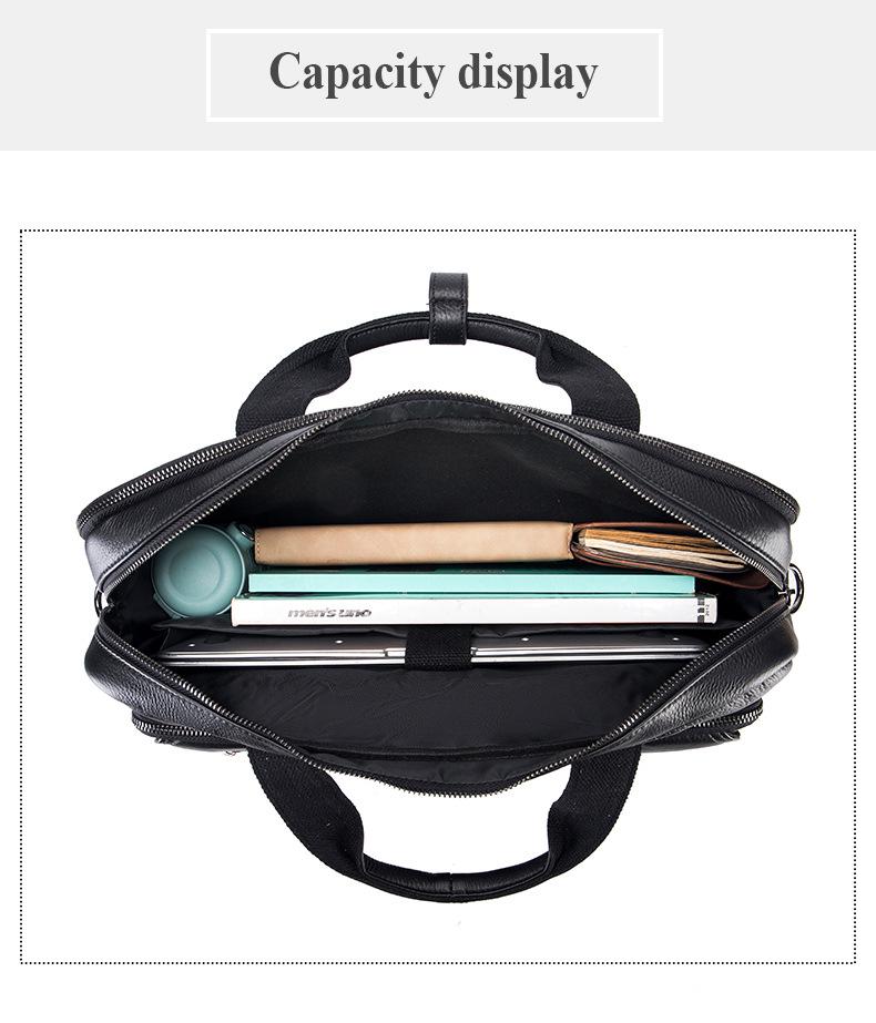 Shilaidun Men's Genuine Leather Cowhide Briefcase: Retro Casual Shoulder & Handheld Computer Bag
