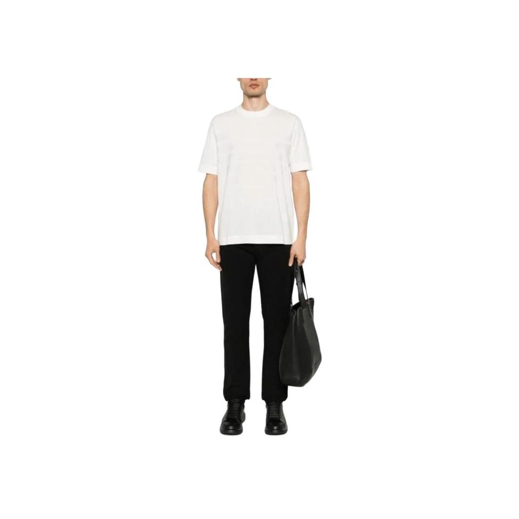 Emporio Armani Ss25 Solid Color Round Neck Short Sleeve T-Shirt Men Tops White EM000943-AF10762-F0091