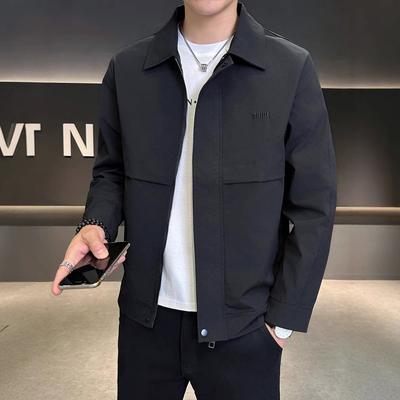 Lapel Jacket Men's Spring and Autumn New Cotton Thickened Casual Jacket Men's Autumn and Winter Top