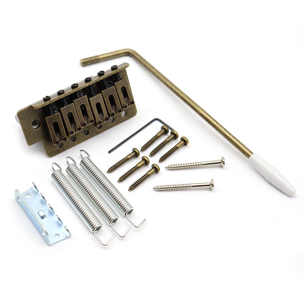 

1Set Guitar Tremolo Bridge 6 String Copper Zinc Alloy Tremolo Bridge System for ST SQ Style Electric Guitar Bronze