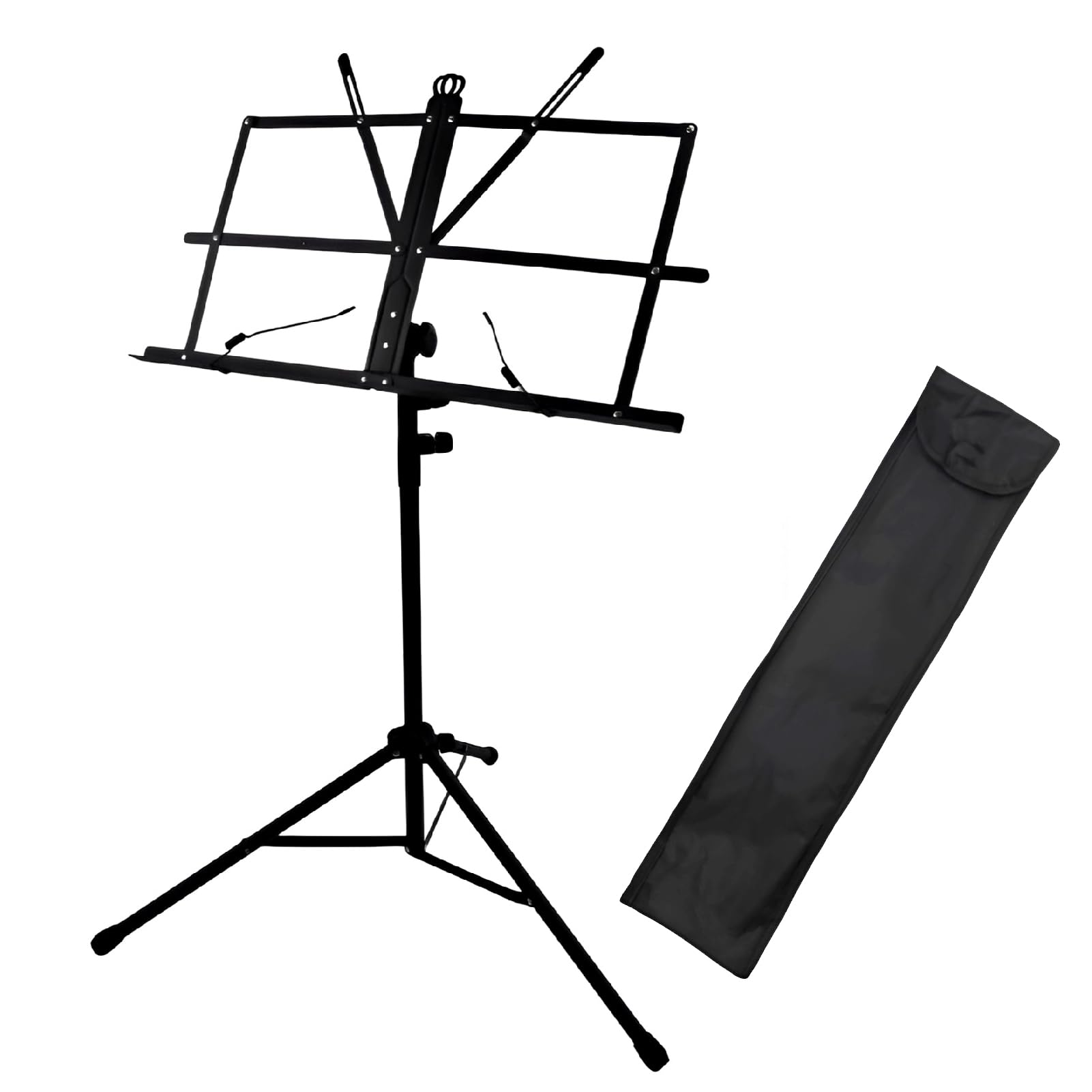 

ZERONOWA Folding Music Stand with Adjustable Angle and Height, Includes Storage Bag (1)