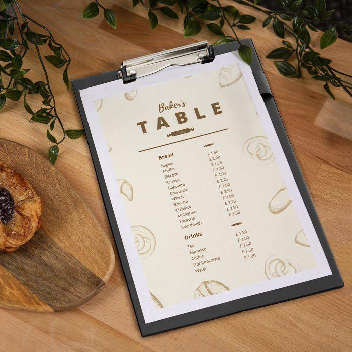 Porte-bloc - rapesco - 1745 - business pack 10 - a4+ - noir - clip métallique solide