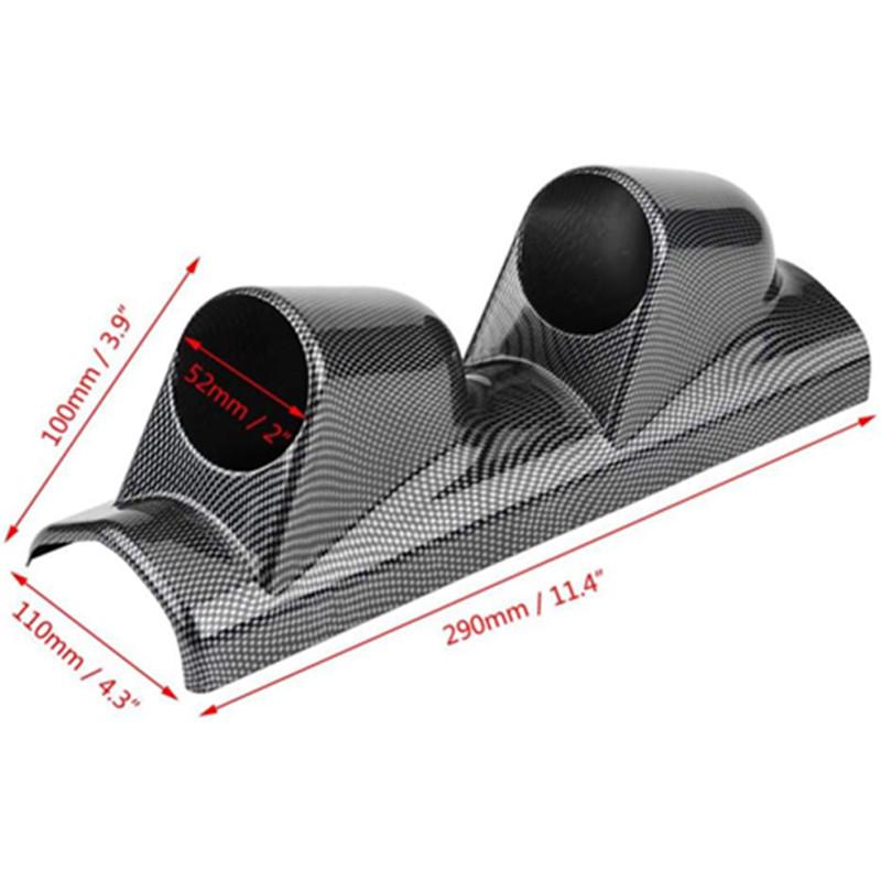 Μαύρο / ανθρακονήματα ABS Car A-Pillar Pod Gauge Holder Universal Fit Most Vehicle - Μόνο για Αριστεροτίμονα αυτοκίνητα