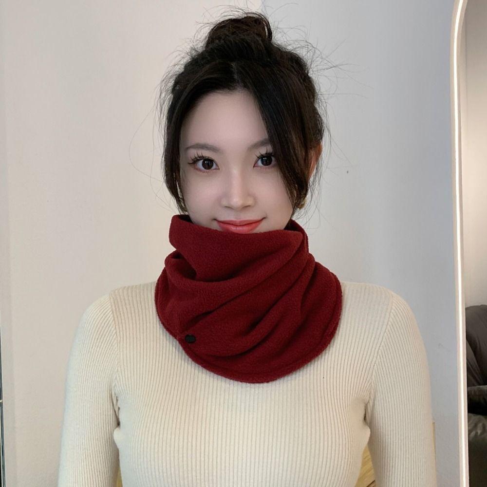 Thickened Neck Sleeve Scarf Warmth Women's Scarves New Neck Cover  Outdoor