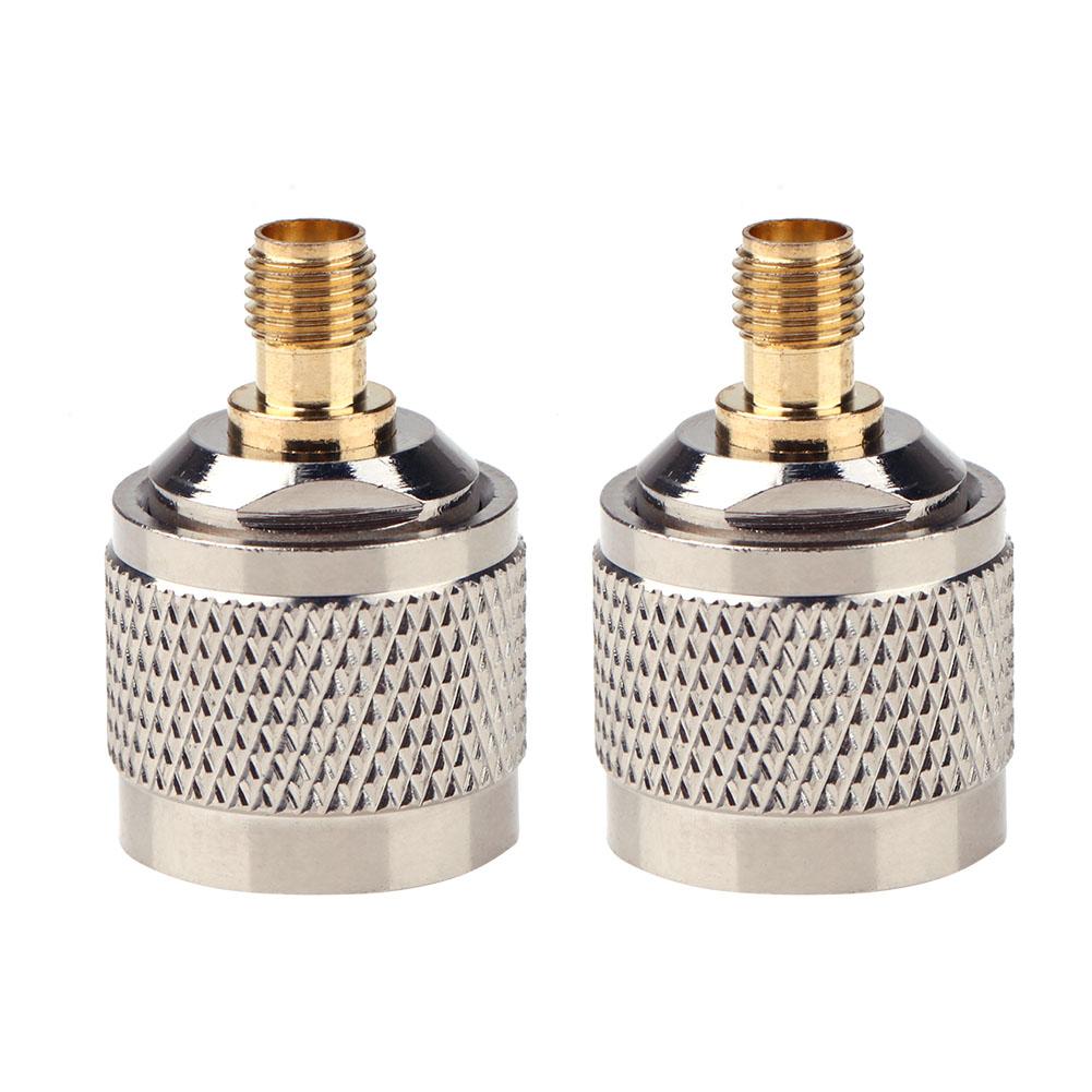 2Pcs N To SMA Adapter N Male To SMA Female RF Connector Straight RF Connector RF Adapter Converter N To SMA Connector