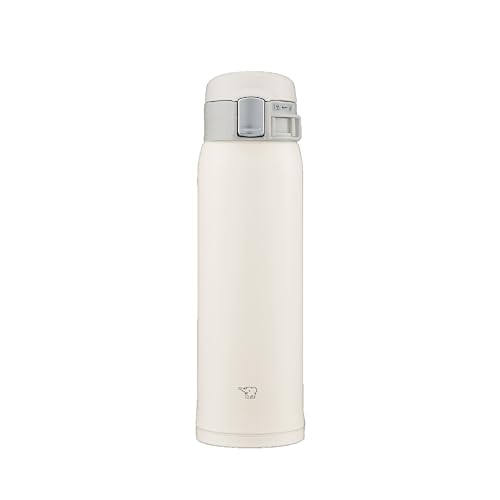 Zojirushi Mahobin Water Bottle 480ml One Touch Mug Lightweight & Compact Standard Type Heat/Cold Pale White SM-SF48-WM