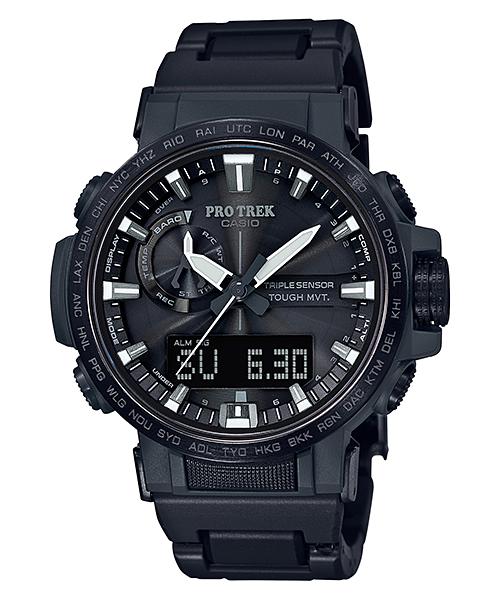 

Casio Men s Stainless Steel 100M Water Resistant Digital Alarm Quartz Watch PRW-60FC-1A чёрный