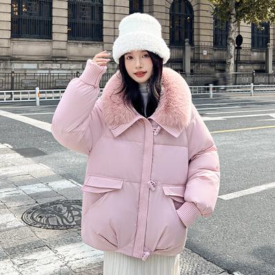 Damen-Daunenjacke Oversize Fuchsfell Verdickt Warme Oberbekleidung