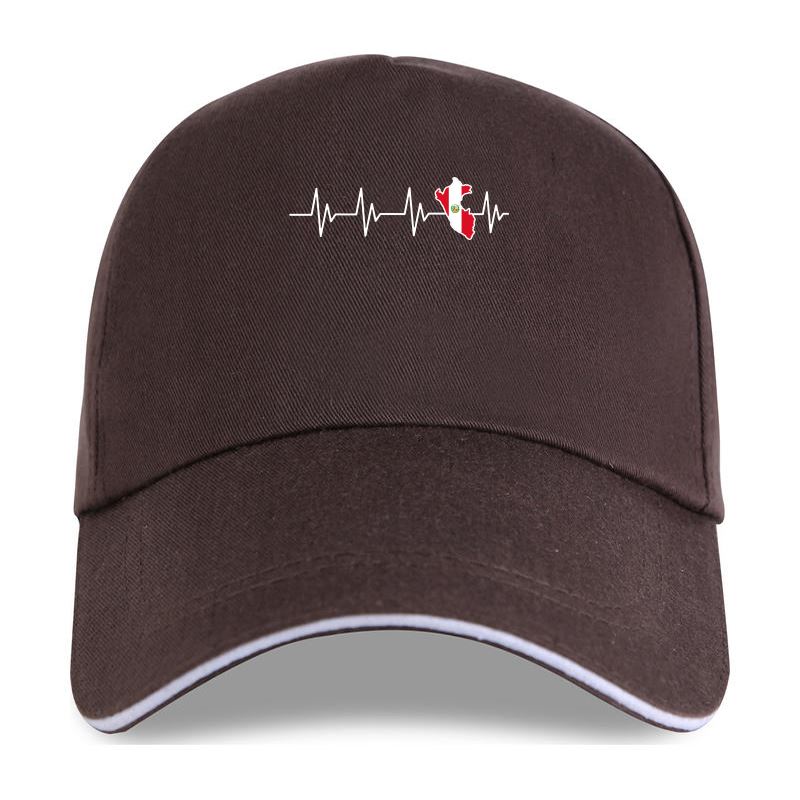 Nouvelle casquette unisexe en coton avec motif carte du rythme cardiaque du Pérou, style hip-hop, streetwear Harajuku, été