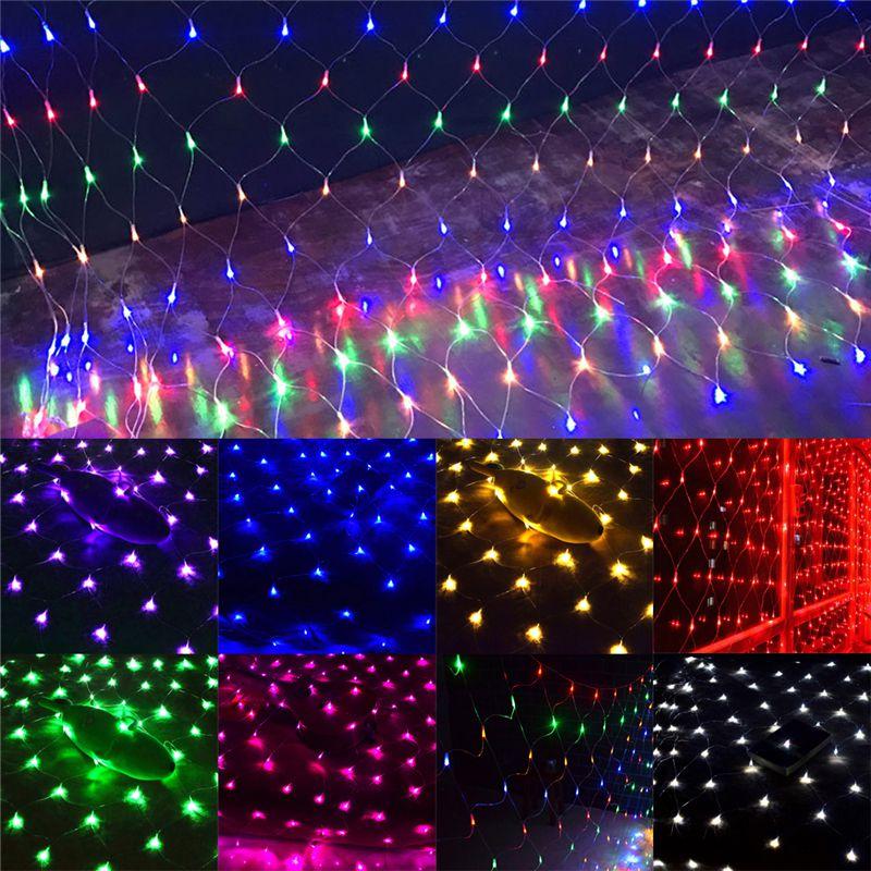 Mesh Christmas Net Fairy String Lights Xmas Party Outdoor 3m2m 200led Us Eu