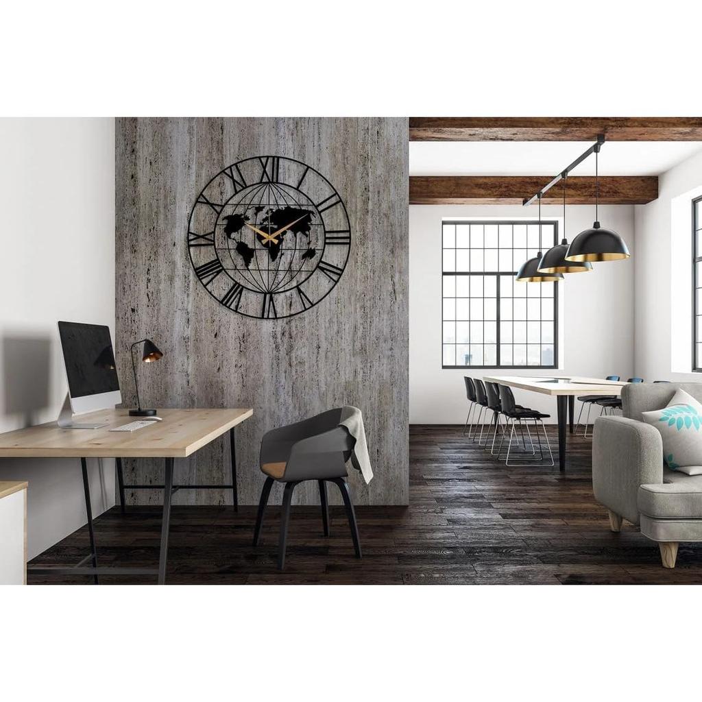 Stylish Metal Clock for Living Room, Bedroom, Office, Kitchen, Home and Hall | Antique Fancy Big Size Modern Wall Watch for Home Decor (60CM)