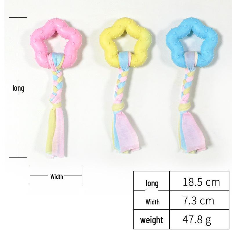 Eco-Friendly Indestructible Pet Dog Toys - Bite-Resistant Cotton Rope Fabric Molar Strips