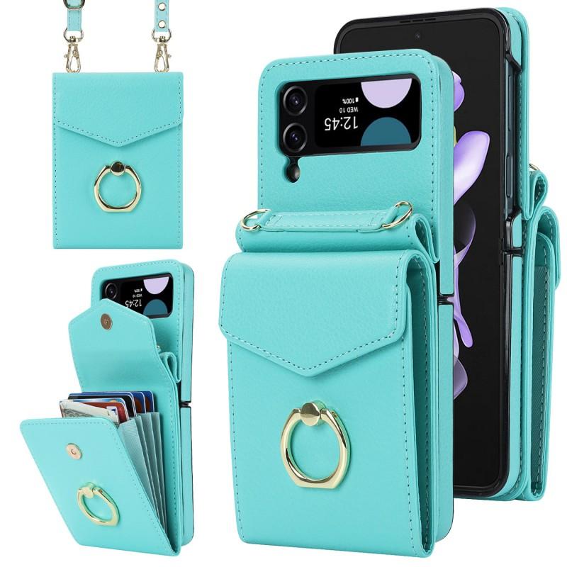 Foldable Phone Case Galaxy Z Flip 8 7 6 5 4 3 Moto Razr 40 50 60 Ultra OPPO Find N2 P50 Pocket Crossbody Strap