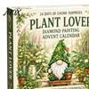Kit di Diamond Painting Finto per Adulti Calendario dell'Avvento a Gnomo da 24 Giorni, Ornamenti Fai da Te Kit Regali per Feste di Natale, Ghirlanda da Appendere Fatta a Mano per Albero Decorazione Casa