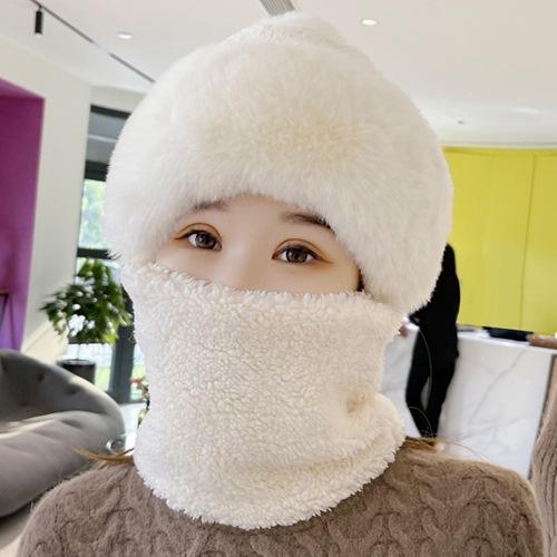 Autumn and winter thermal caps, children's scarves, caps, masks, integrated ear protection, windproof caps, children's thickened thermal bag head hats