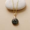 High Quality Fashion Light Luxury Simple Natural Crystal Water Drop Zircon Pendant Real Gold Electroplated Collarbone Necklace Jewelry Gifts