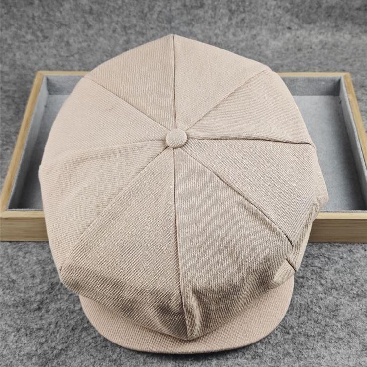 Letní bavlněné velké velikosti 62 cm Čepice typu Newsboy Pánské keprové 8dílné dopředu kšiltovky Retro osmihranná čepice Pánské ležérní berety pro velké hlavy