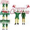 Unisex Christmas Elf Costume Set For Adults Soft Polyester And Camel Wool Fabric