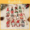 9pcs Christmas Pendants Santa Claus Home Decoration Props Wooden Ornament Gift