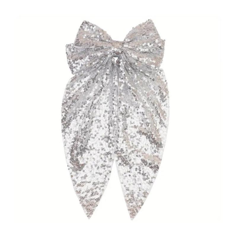 

Elegant Hair Clip Princess Sequins Balletcore Headpieces for Pageant Prom Party Shows Flower for Evening Dress 1 серебряный