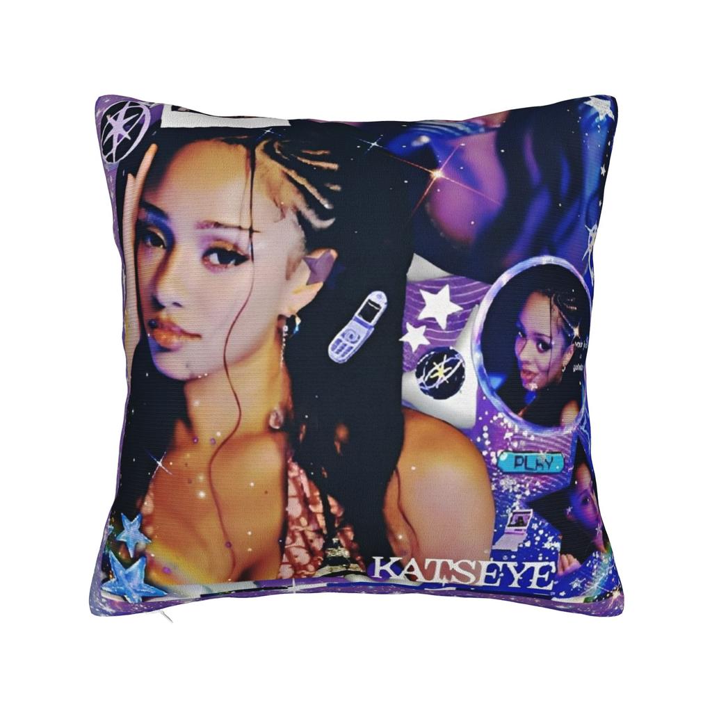 Kpop Katseye Federa per Cuscino Musicale Poliestere Copricuscino Regalo Federa per Cuscino Auto Cerniera 45*45cm