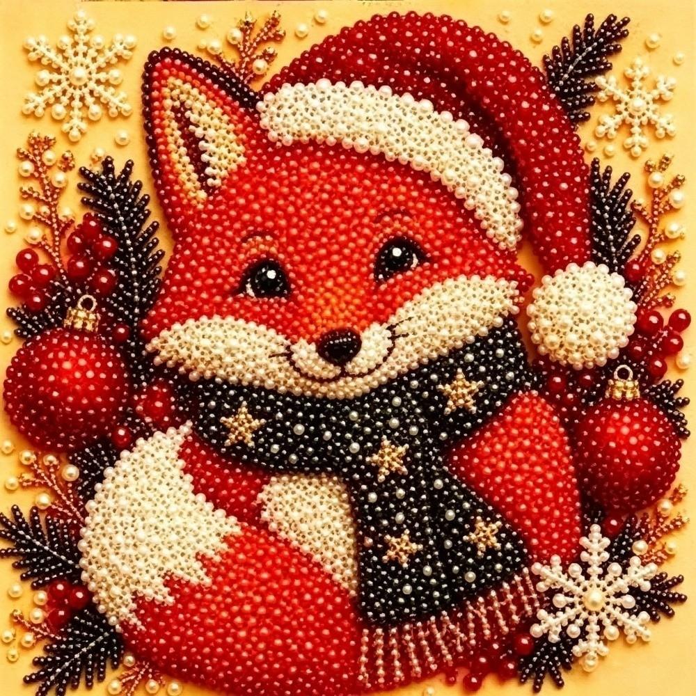 With Frame DIY Pearl Bead Art Set Handmade Christmas Decor Santa Crystal Painting Set  Christmas