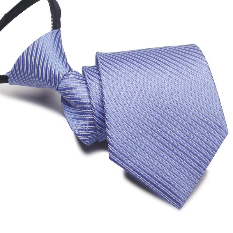 Men's 8cm No-Knot Zipper Tie - Easy-Pull Business Formal Tie