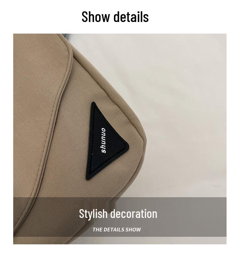 Large Capacity Women's Canvas Bag - Korean Style Student Casual Solid Color