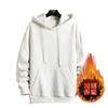Men's Fleece Sweater Crew Neck Autumn and Winter Fleece Thickened Korean Version Large Size Solid Color Simple Inner Bottoming Shirt Top