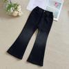 Stylish Autumn Girls' Flare Jeans: Casual Long Trousers for Big Kids