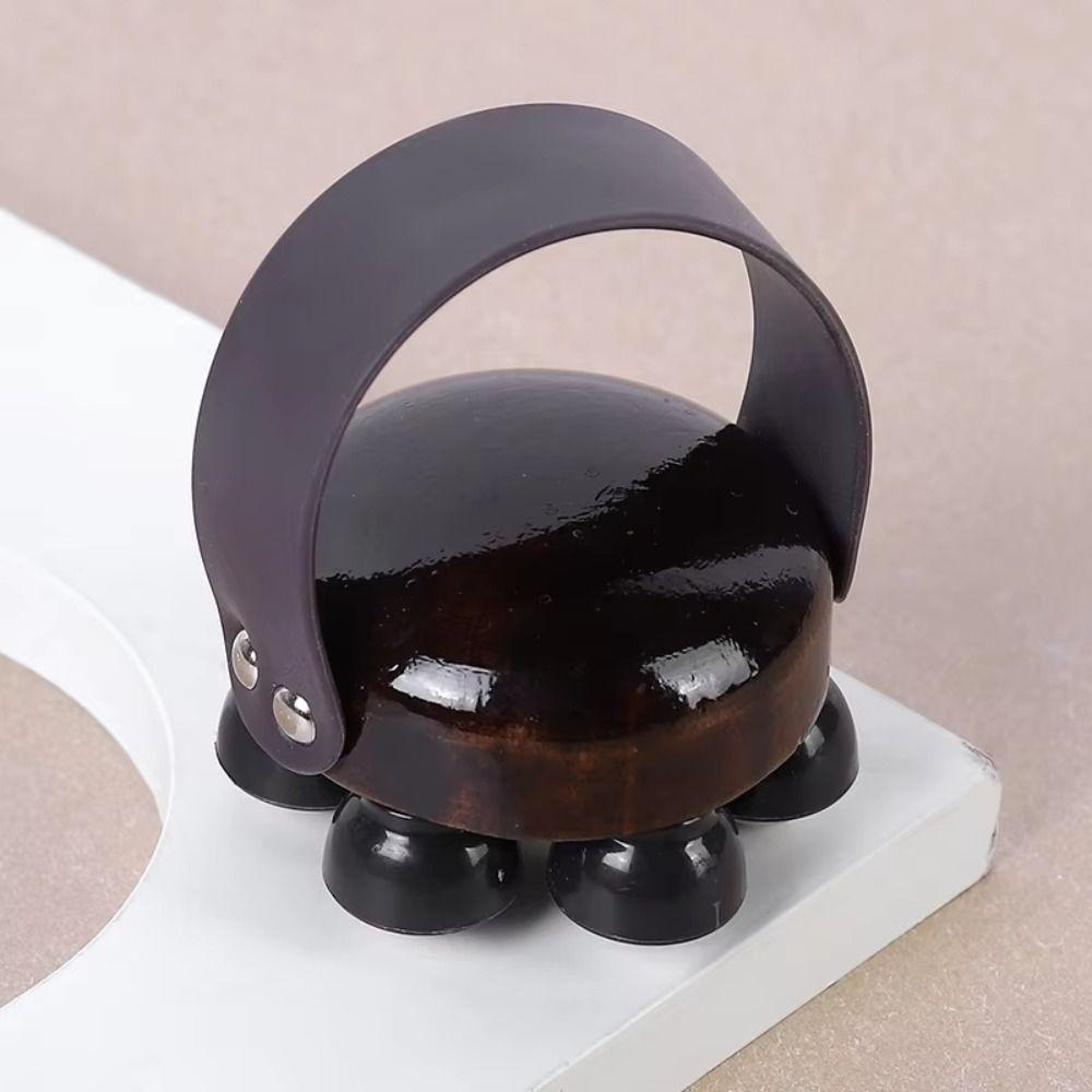 Ergonomic Handle Handheld Massage Tool Wooden Material Manual Body Roller Home Use