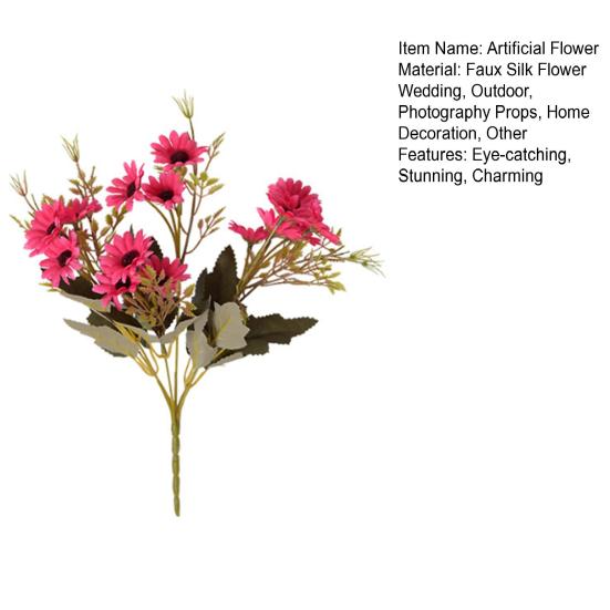 Künstliche Blumen 18 Sträuße Kunstseidenblumen-Sträuße Frühlings-Falsche Wildblumen mit Stiel für Vase Pflanzgefäß Blumengestecke Tischdekorationen