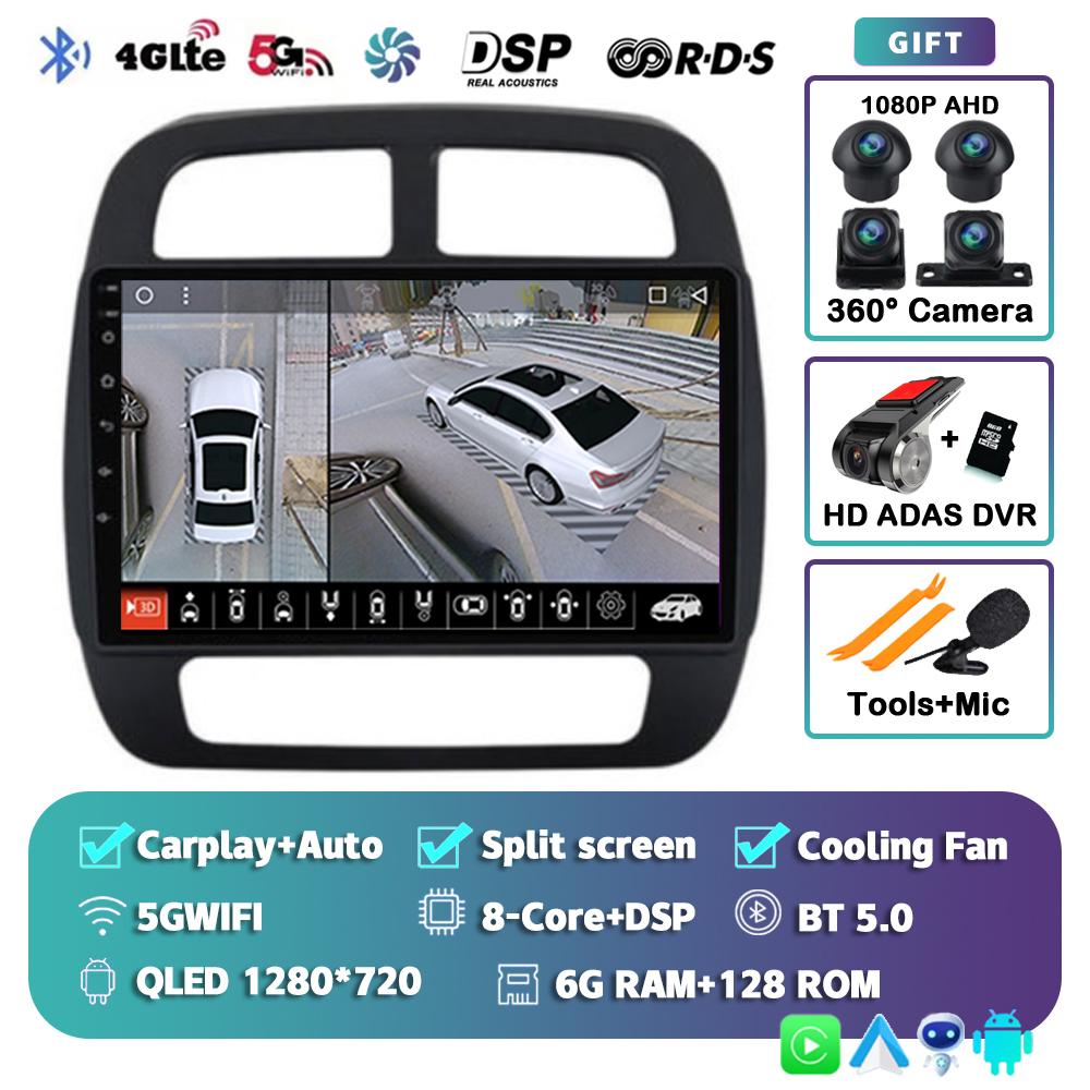 For Renault KWID K-ZE Dacia spring 2015-2019 Android 14 Carplay Auto WIFI+4G Car Radio Multimedia Video Player GPS 2din Stereo