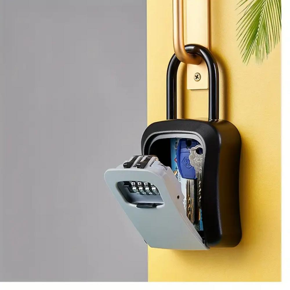 Combination Lock Key Box, Rainproof and Loss-proof, Click To Change the Password, Outdoor Wall-mounted, Family Use, Plastic Material