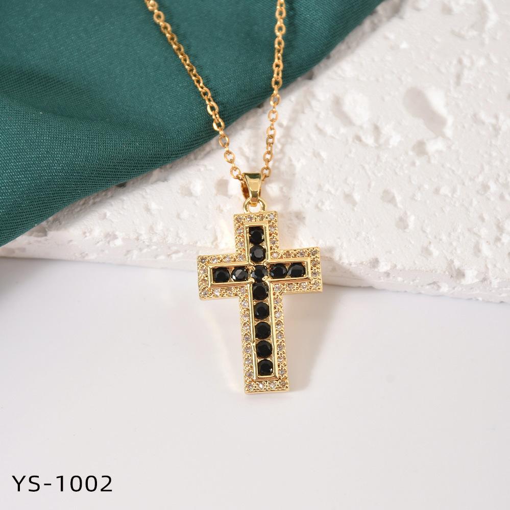 Fashion Trendy Titanium Steel Cross Necklace Women Luxury Versatile Accessory