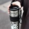 New 600ML Vacuum Cup with Handle 316 Stainless Steel/Ceramic Thermal Bottle Large Capacity Insulated Cup