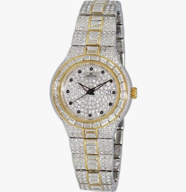 

Adee Kaye Fussy G-2 Collection Diamond Accents Pave Dial Quartz AK2525-L2G Women s Watch