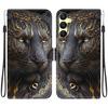 Handmade PU Leather Flip Case for Samsung Galaxy A25 (SM-A256E/A256B)- Anti-Slip Shockproof Cover with Wrist Strap & Heart/Rose Cat Designs
