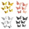12 Stuks 3D Vlinder Muurstickers 3 Maten Holle Vlinder Muurkunst Verwijderbare DIY Decoratieve Sticker voor Kamer Kantoor Slaapkamer Woonkamer Decor