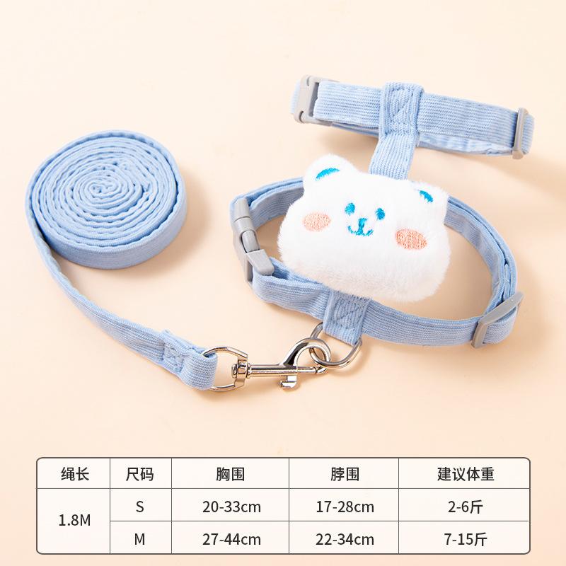 

Rabbit leash to prevent escape, adjustable cat leash, cute pet leash for small rabbits to go out S