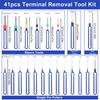 41 szt. Kompleksowy Zestaw Narzędzi do Wyjmowania Terminali Elektrycznych Samochodowych, Wyciągacz do Pinów Złącza, Narzędzie do Zwalniania i Wyciągania do Napraw Samochodowych