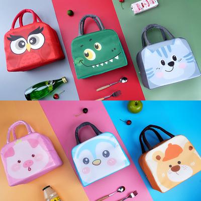 Cartoon Cute Lunch Bag For Children Aluminum Insulation Keep Temperature Lunch Box Hangbag Outdoor Picnic Food Storage Bags 
