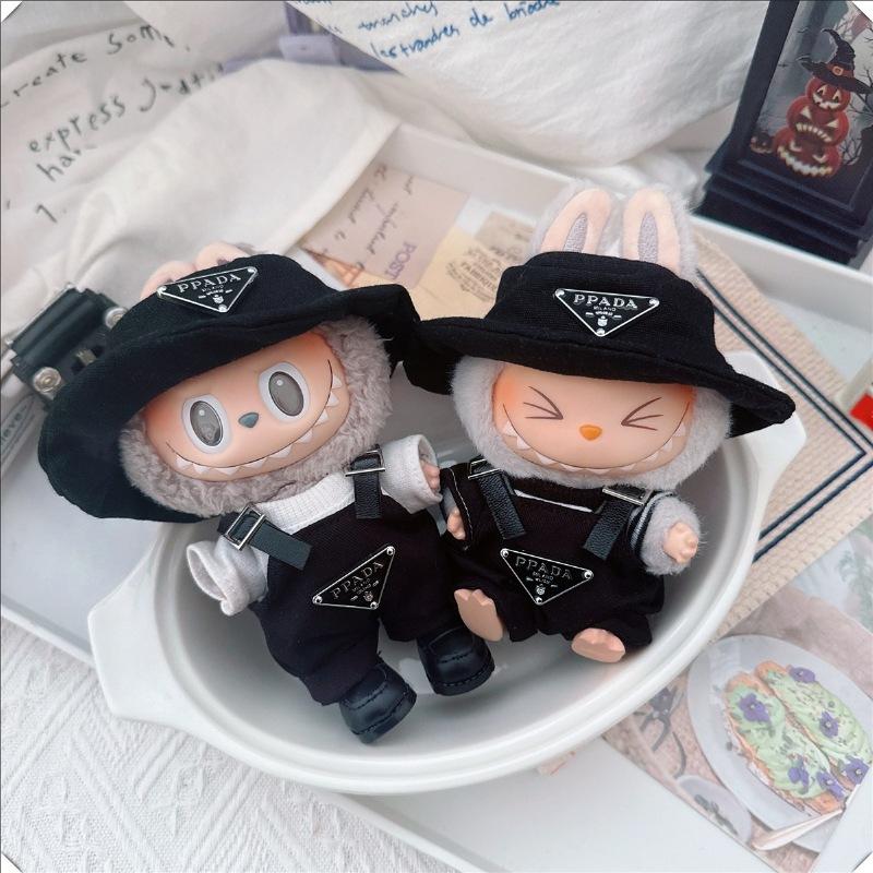The First and Second Generations of Labubu Only Sell 17cm Seated Party Clothes Accessories Inverted Triangle Workwear Fashion