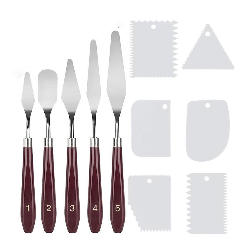 Art Spatula Set: Stainless Steel Palette Knife for Oil, Gouache, and Pastels